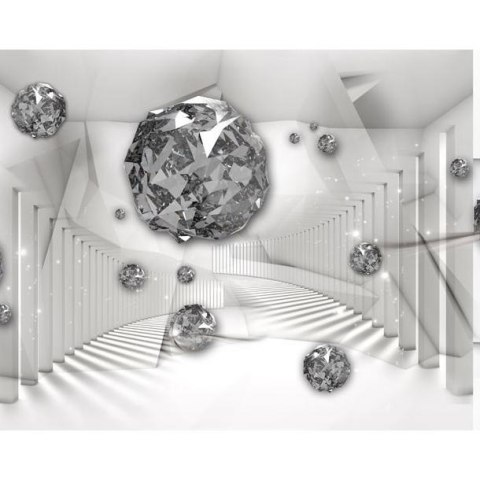Fototapeta - Diamenty, biały tunel 3D Fototapeta - Diamenty, biały tunel 3D