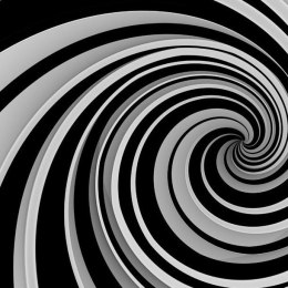 Fototapeta - Czarno-biała spirala
