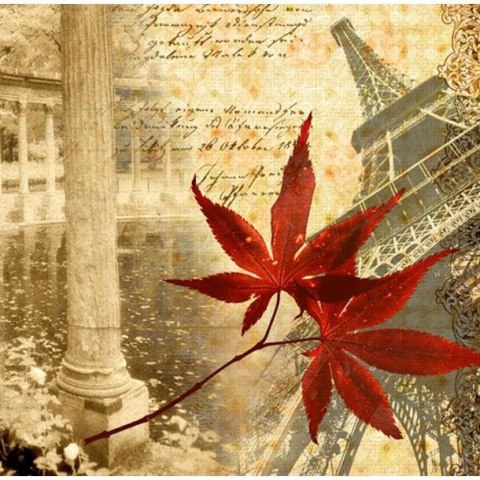 Fototapeta - Jesień i Paryż, Kolaż Fototapeta - Jesień i Paryż, Kolaż