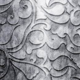 Fototapeta - Srebrny motyw roślinny