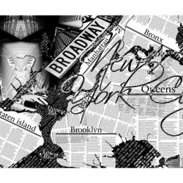 Fototpaeta - NY, gazety retro, napisy