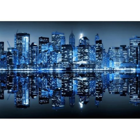 Fototapeta - Niebieski Nowy Jork nocą Fototapeta - Niebieski Nowy Jork nocą