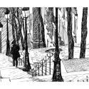 Fototapeta - schody - Montmartre