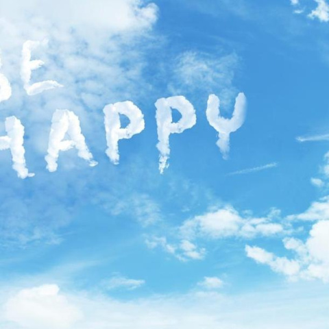 Fototapeta - Be happy, błękitne niebo Fototapeta - Be happy, błękitne niebo
