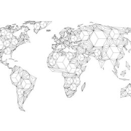 Fototapeta - Biała Nowoczesna Mapa