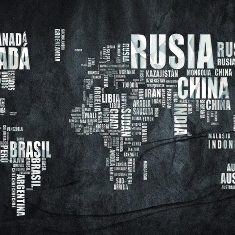 Fototapeta - Czarna Mapa - Hiszpański Fototapeta - Czarna Mapa - Hiszpański