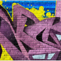 Fototapeta - Fioletowe graffiti