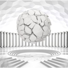 Fototapeta - Geometria, Biała Sala 3D