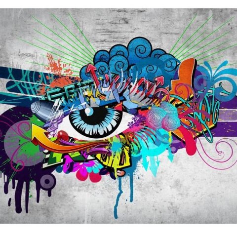 Fototapeta - Graffiti Eye, beton, oko Fototapeta - Graffiti Eye, beton, oko