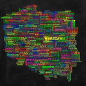 Fototapeta - Mapa Polski z Napisów