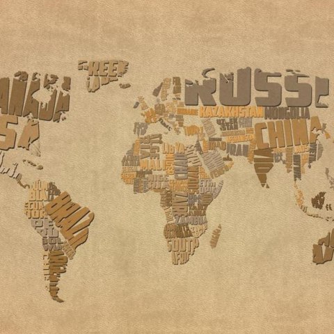 Fototapeta - Mapa odkrywców - Napisy