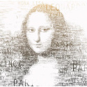 Fototapeta - Mona Lisa z napisów