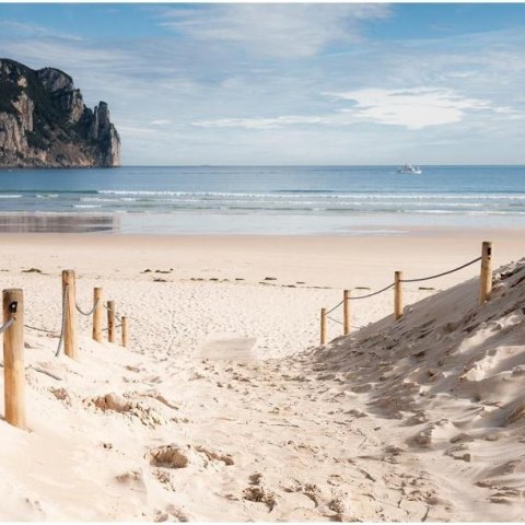 Fototapeta - Ścieżka na plaży, skały Fototapeta - Ścieżka na plaży, skały