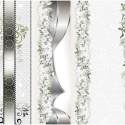 Fototapeta - Srebro, biel, Orchidee