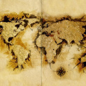 Fototapeta - Stara Papierowa Mapa