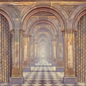 Fototapeta - Zamkowa Komnata 3D tunel