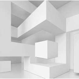 Fototapeta - Biała geometria, 3D