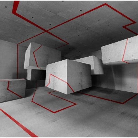 Fototapeta - Czerwony szlak, Loft, 3D Fototapeta - Czerwony szlak, Loft, 3D