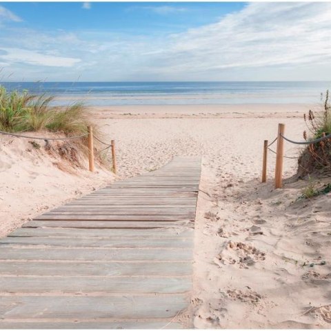 Fototapeta - Drewniana droga na plaży Fototapeta - Drewniana droga na plaży
