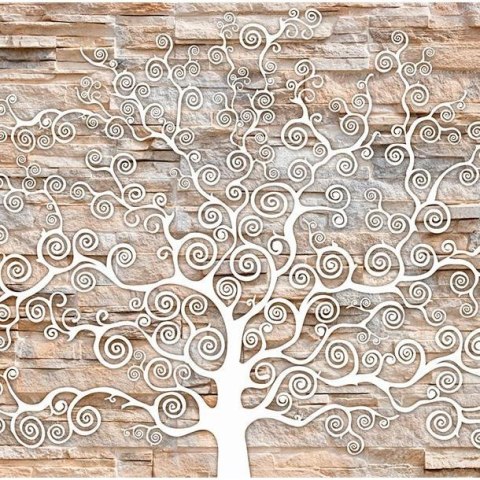 Fototapeta - Kamienny Mur, Drzewo Fototapeta - Kamienny Mur, Drzewo