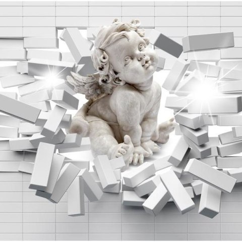 Fototapeta - Rzeźba małego aniołka 3D Fototapeta - Rzeźba małego aniołka 3D