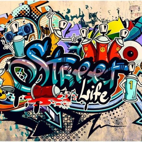 Fototapeta - Street Life, graffiti Fototapeta - Street Life, graffiti