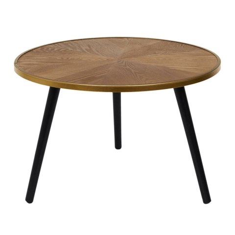 ZESTAW 2 OKRĄGŁYCH STOLIKÓW LOFT, DREWNIANY BLAT 60 cm, CZARNE NOGI, 2w1 ZESTAW 2 OKRĄGŁYCH STOLIKÓW LOFT, DREWNIANY BLAT 60 cm, CZARNE NOGI, 2w1
