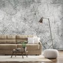 Fototapeta - Mapa Paryża, Loft, Beton