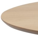 OKRĄGŁY STÓŁ ROX, DĘBOWY BLAT MDF, CZARNE NOGI, DO JADALNI, LOFT, 105 CM