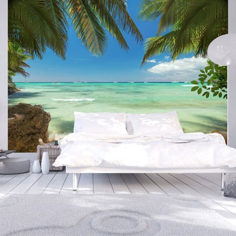 Fototapeta samoprzylepna - Plaża i palmy Fototapeta samoprzylepna - Plaża i palmy