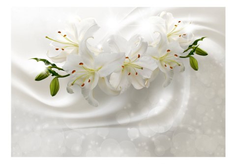 Fototapeta - Elegancka 3D Białe Lilie Fototapeta - Elegancka 3D Białe Lilie