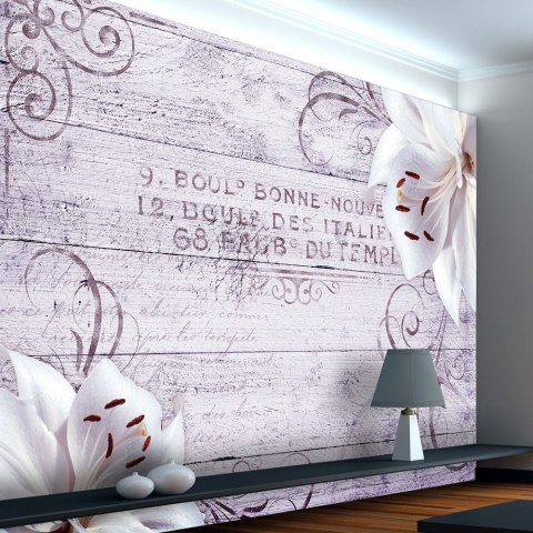 Fototapeta samoprzylepna - Lilie i Napis Fototapeta samoprzylepna - Lilie i Napis