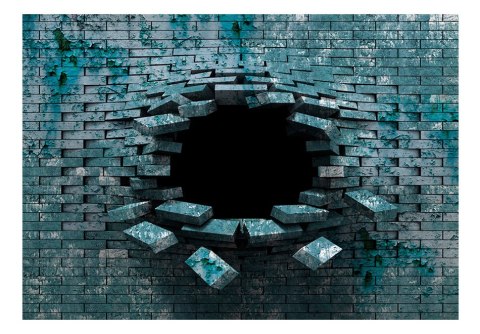 Fototapeta samoprzylepna - Turkusowy Mur 3D Fototapeta samoprzylepna - Turkusowy Mur 3D