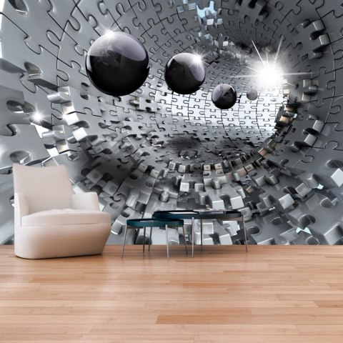 Fototapeta samoprzylepna - Tunel 3D Chrom Fototapeta samoprzylepna - Tunel 3D Chrom