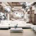 Fototapeta samoprzylepna - Drewno, Tunel 3D