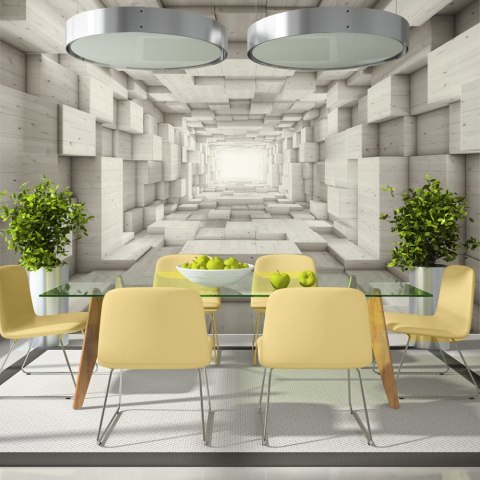 Fototapeta samoprzylepna - Szary Tunel 3D