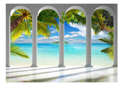 Fototapeta samoprzylepna - Palmy Plaża Morze Fototapeta samoprzylepna - Palmy Plaża Morze