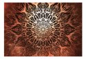 FOTOTAPETA SAMOPRZYLEPNA 3D NA ŚCIANĘ 196x140 Pajęczyna (pomarańczowy)