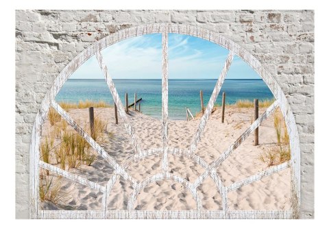 Fototapeta samoprzylepna - Widok z okna - Plaża Fototapeta samoprzylepna - Widok z okna - Plaża