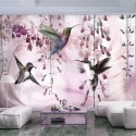 Fototapeta - Ptaki, Kolibry, Różowa