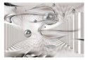 Fototapeta - Srebrne kule, biała 3D