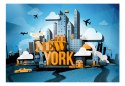 Fototapeta - New York - Napis, Miasto