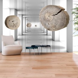 Fototapeta - Biały korytarz Iluzja 3D