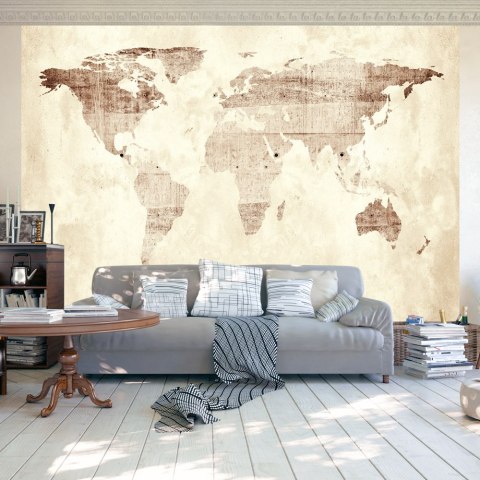Fototapeta samoprzylepna - Papierowa Mapa 3D Fototapeta samoprzylepna - Papierowa Mapa 3D
