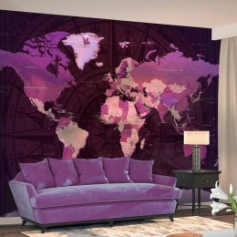Fototapeta samoprzylepna - Fioletowa Mapa