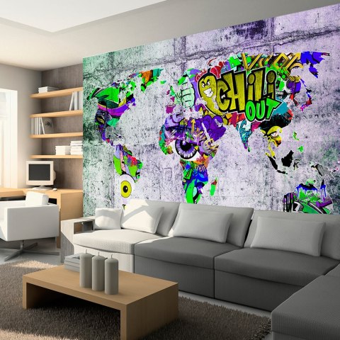 Fototapeta samoprzylepna - Mapa Graffiti Fototapeta samoprzylepna - Mapa Graffiti