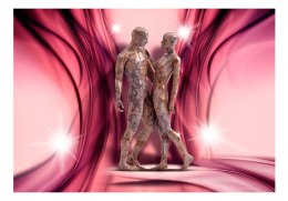 FOTOTAPETA SAMOPRZYLEPNA 3D NA ŚCIANĘ 196x140 Bordowa, Postacie