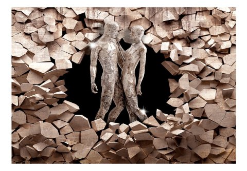 FOTOTAPETA SAMOPRZYLEPNA 3D NA ŚCIANĘ 196x140 Serce z kamienia FOTOTAPETA SAMOPRZYLEPNA 3D NA ŚCIANĘ 196x140 Serce z kamienia