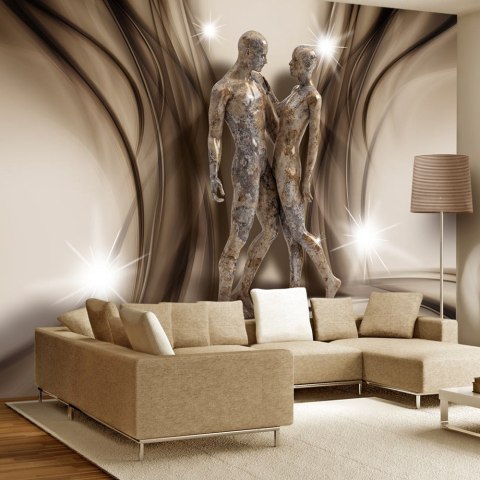 FOTOTAPETA SAMOPRZYLEPNA 3D NA ŚCIANĘ 196x140 Brązowe Figury FOTOTAPETA SAMOPRZYLEPNA 3D NA ŚCIANĘ 196x140 Brązowe Figury
