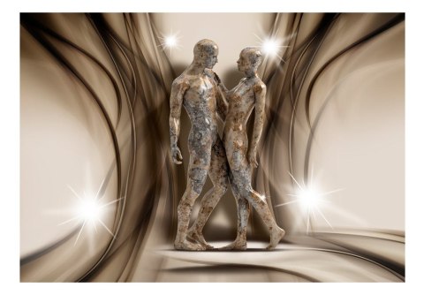 FOTOTAPETA SAMOPRZYLEPNA 3D NA ŚCIANĘ 196x140 Brązowe Figury FOTOTAPETA SAMOPRZYLEPNA 3D NA ŚCIANĘ 196x140 Brązowe Figury